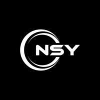 nsy logotyp design, inspiration för en unik identitet. modern elegans och kreativ design. vattenmärke din Framgång med de slående detta logotyp. vektor