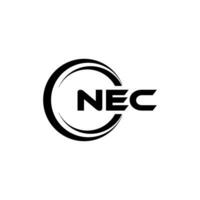 nec logotyp design, inspiration för en unik identitet. modern elegans och kreativ design. vattenmärke din Framgång med de slående detta logotyp. vektor