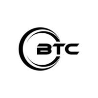 BTC logotyp design, inspiration för en unik identitet. modern elegans och kreativ design. vattenmärke din Framgång med de slående detta logotyp. vektor