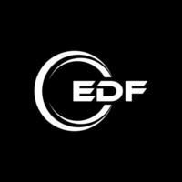 edf logotyp design, inspiration för en unik identitet. modern elegans och kreativ design. vattenmärke din Framgång med de slående detta logotyp. vektor