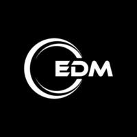 EDM logotyp design, inspiration för en unik identitet. modern elegans och kreativ design. vattenmärke din Framgång med de slående detta logotyp. vektor