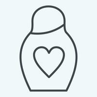 Symbol Shampoo. verbunden zu Badezimmer Symbol. Linie Stil. einfach Design editierbar. einfach Illustration vektor