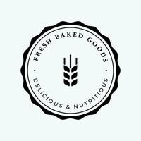 utsökt och gott organisk färsk bakad bageri affär logotyp design retro vintage.logotyp för bageri affär, märka eller bricka, företag. vektor