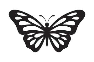 Schmetterling tätowieren Silhouette Design, Grafik schwarz Symbol von Schmetterling isoliert auf Weiß Hintergrund vektor