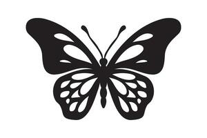 Schmetterling tätowieren Silhouette Design, Grafik schwarz Symbol von Schmetterling isoliert auf Weiß Hintergrund vektor