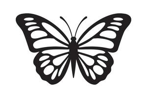 Schmetterling tätowieren Silhouette Design, Grafik schwarz Symbol von Schmetterling isoliert auf Weiß Hintergrund vektor