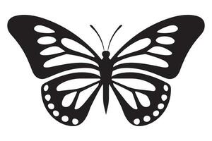 Schmetterling tätowieren Silhouette Design, Grafik schwarz Symbol von Schmetterling isoliert auf Weiß Hintergrund vektor