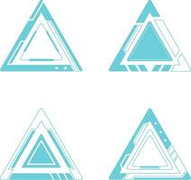 triangel trogen hud gränssnitt vektor. enkel form. vektor illustration