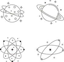 kosmisch Jahrgang Symbol Design. minimalistisch Konzept. isoliert Vektor