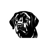 Labrador Retriever. Linie Kunst. Silhouette. Vorlage. Nahansicht. Clip Kunst. schwarz und Weiß. vektor