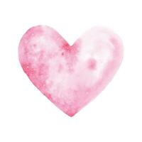 handmålad vattenfärg ljus rosa hjärta vektor