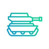 Panzer Symbol Gradient Grün Blau Farbe Militär- Symbol perfekt. vektor
