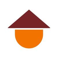 hatt ikon fast orange brun Färg kinesisk ny år symbol perfekt. vektor