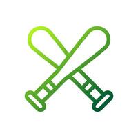 Baseball Symbol Gradient Grün Farbe Sport Symbol Illustration. vektor