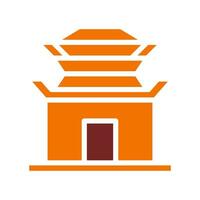 Bogen Symbol solide Orange braun Farbe Chinesisch Neu Jahr Symbol perfekt. vektor
