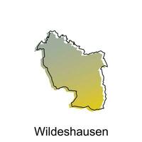 hoch detailliert Vektor Karte von wildeshausen modern Umriss, Logo Vektor Design. abstrakt, Designs Konzept, Logo, Logo Element zum Vorlage.