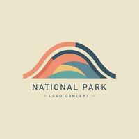 sauber einfach modern Linie National Park Logo vektor