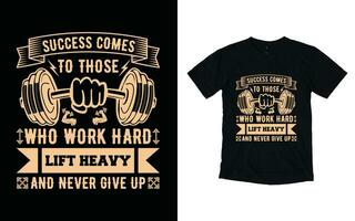 Fitnessstudio T-Shirt Design, Fitness Typografie t Hemd Design, Crossfit motivierend Logo eben Design vektor