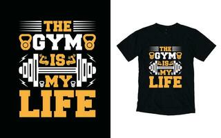 Fitnessstudio T-Shirt Design, Fitness Typografie t Hemd Design, Crossfit motivierend Logo eben Design vektor