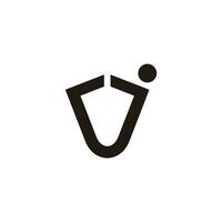 Brief rj verknüpft einfach eben geometrisch Design Logo Vektor