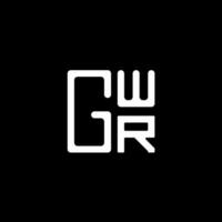 gwr Brief Logo Vektor Design, gwr einfach und modern Logo. gwr luxuriös Alphabet Design