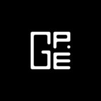 gpe Brief Logo Vektor Design, gpe einfach und modern Logo. gpe luxuriös Alphabet Design