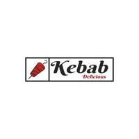 Kebab Logo Design kreativ Idee Jahrgang retro Stil vektor