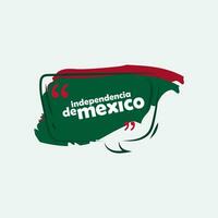 viva mexico oberoende dag text låda eller baner vektor