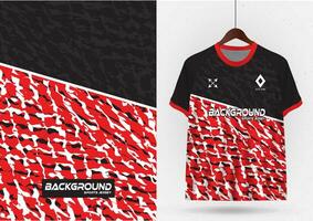 Fußball Jersey T-Shirt Design Vorlage Attrappe, Lehrmodell, Simulation zum Fußball Verein vektor