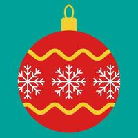 süß Weihnachten und Neu Jahr Symbol Symbol mit farbig Gekritzel Stil. fröhlich Weihnachten Urlaub. Vektor Illustration Weihnachten Baum Ball.