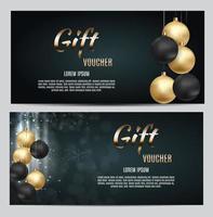 neues Jahr und Weihnachtsgeschenkgutscheinschablonenvektorillustration für Ihr Geschäft vektor