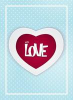 Alla hjärtans dag hjärtsymbol. kärlek och känslor bakgrundsdesign. vektor illustration