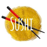 sushi ikon. traditionell japansk mat. vektor illustration