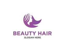 Frau kosmetisch Spa und Haar Salon Logo Design Vektor Illustration.