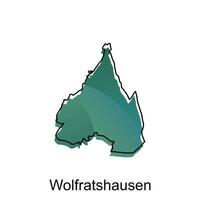 Vektor Karte von Wolfratshausen modern Umriss, Logo Vektor Design. abstrakt, Designs Konzept, Logo, Logo Element zum Vorlage.