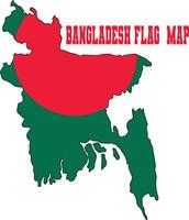 Bangladesch Flagge Karte Vektor
