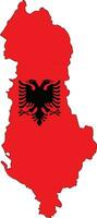 albania flagga Karta vektor