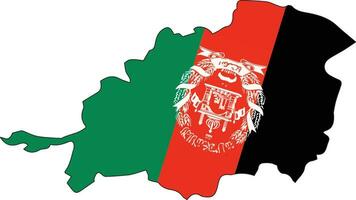 afghanistan flagga Karta vektor