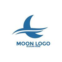 Mond Logo Vektor Symbol, einfach Mond Logo Design Vorlage