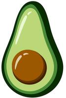 Grün Avocado Obst Symbol, einfach Stil vektor