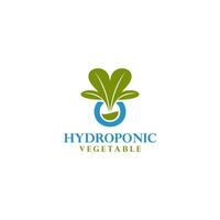hydroponisch Gemüse Logo Design Vektor