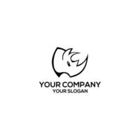 Kopf Nashorn Logo Design Vektor