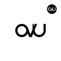 Brief ovu Monogramm Logo Design vektor