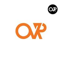 brev ovp monogram logotyp design vektor