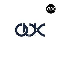 brev oux monogram logotyp design vektor