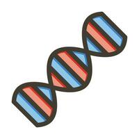 DNA Vektor dick Linie gefüllt Farben Symbol zum persönlich und kommerziell verwenden.