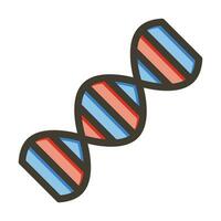 dna vektor tjock linje fylld färger ikon för personlig och kommersiell använda sig av.