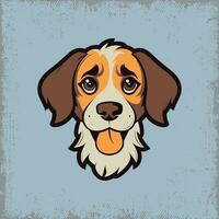 süß Beagle Hündchen mit Zunge aus Illustration vektor