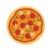 pizza bunt ikon vektor. pizza illustration tecken. snabb mat symbol. mat logotyp. pizzeria märke. vektor