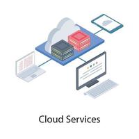 Cloud-Service-Konzepte vektor